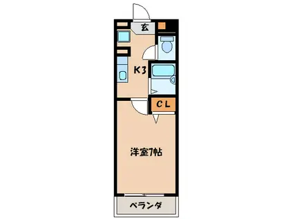 モネ吉塚(1K/4階)の間取り写真