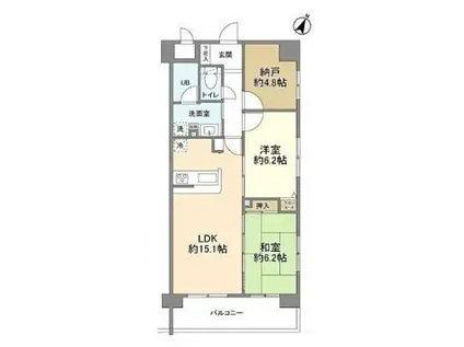 ルミエール東神田(2LDK/2階)の間取り写真