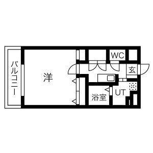 リンデン東薬院(1K/5階)の間取り写真