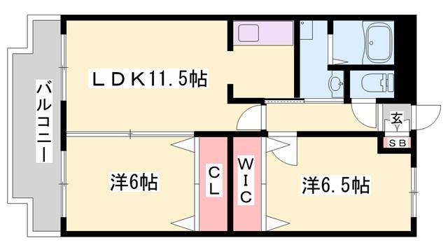 パロス135(2LDK/1階)の間取り写真