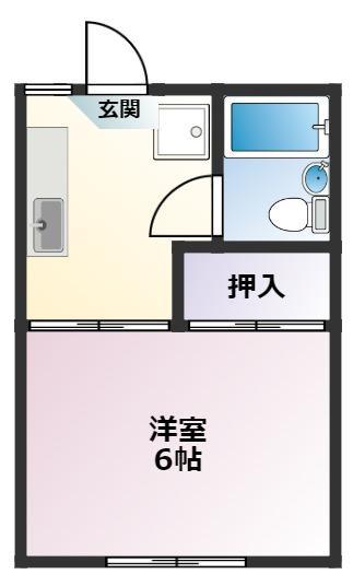 フォーブル山田(1K/2階)の間取り写真