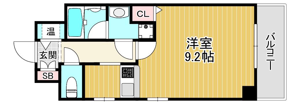 関目タウンビル(1K/6階)の間取り写真