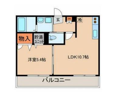 桜フラッツ(1LDK/3階)の間取り写真