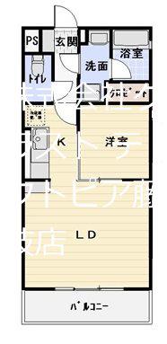 アレグリーア(1LDK/2階)の間取り写真