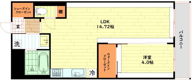 LEGALAND猫 MIYAKOJIMA(1LDK/8階)の間取り写真