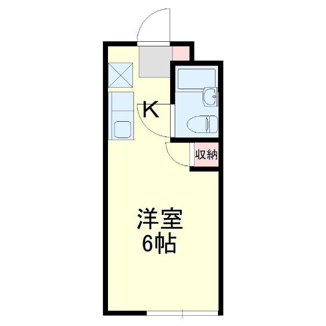 メゾンアランテB(1K/1階)の間取り写真