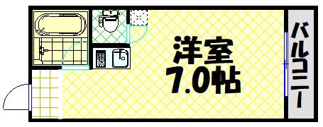 レジデンス堀江(ワンルーム/4階)の間取り写真