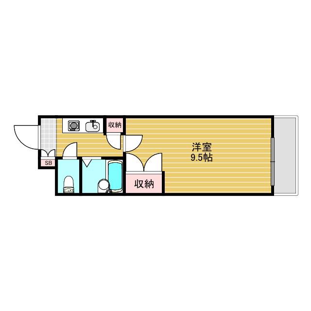 ルシェル新大阪(1K/3階)の間取り写真