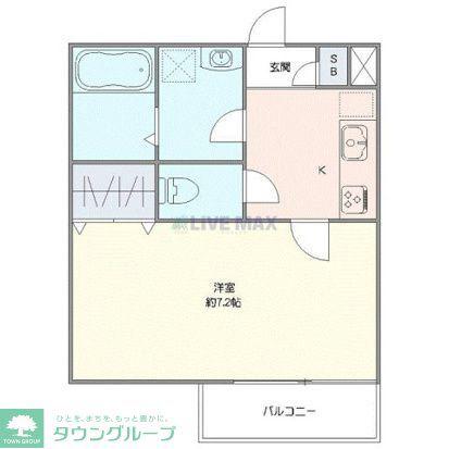 ジーメゾン大宮大成町(1K/2階)の間取り写真