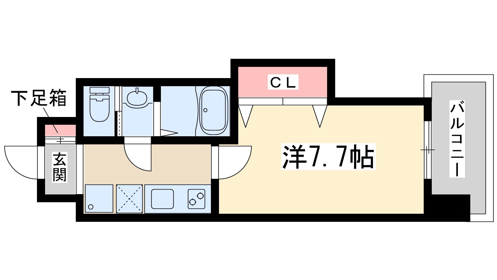 ラグゼ新大阪Ⅱ(1K/5階)の間取り写真