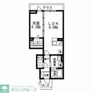 ソレアード(1LDK/1階)の間取り写真