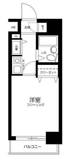 アドリーム千駄木(1K/4階)の間取り写真