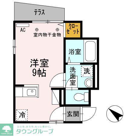 オット・ラルゴ(ワンルーム/1階)の間取り写真