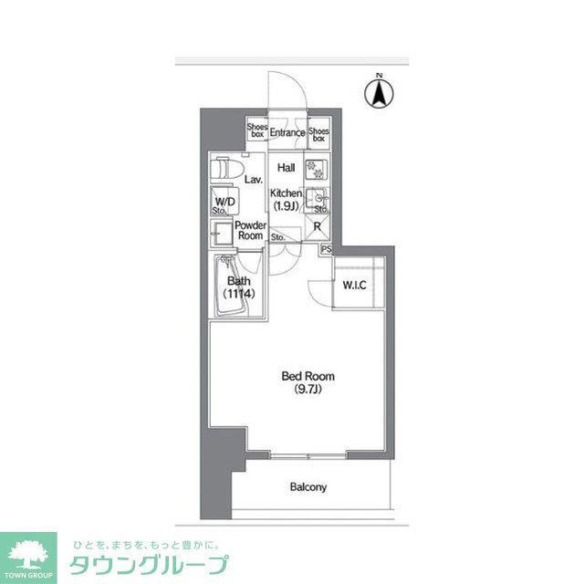 コンフォリア錦糸町DEUX(1K/9階)の間取り写真