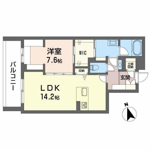 リュミエール(1LDK/2階)の間取り写真