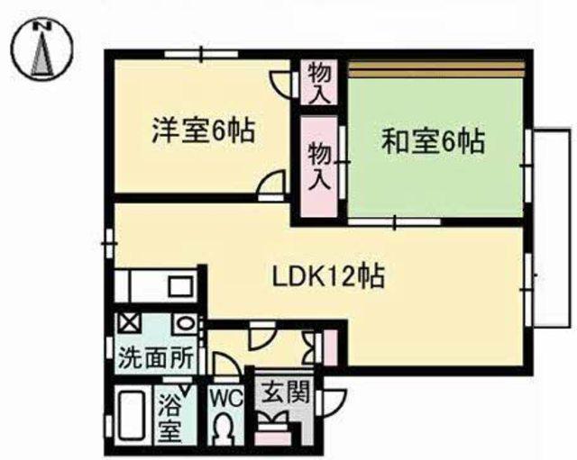神田縄ハイツ(2LDK/1階)の間取り写真