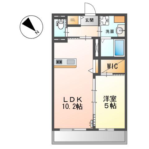 SUITE TERRACE RELIER スウィートテラス ル(1LDK/3階)の間取り写真