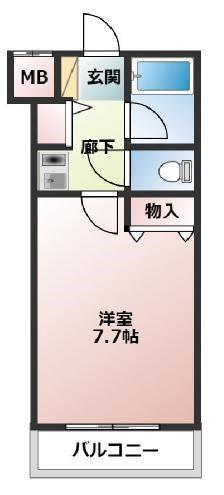 シェレナ六甲(1K/5階)の間取り写真