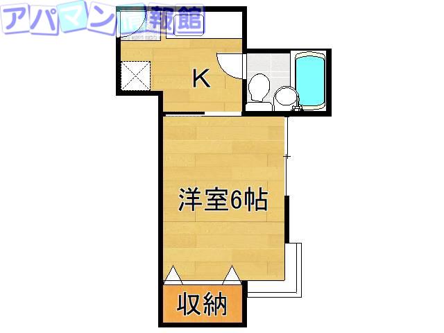 ラフォイアハイツ(1K/1階)の間取り写真