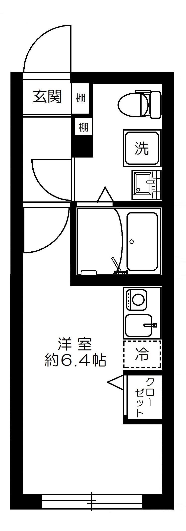 スタープラチナARC木場(ワンルーム/3階)の間取り写真
