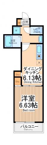 フジサーチ豊岡(1DK/2階)の間取り写真