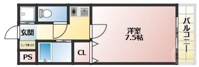 瑞穂マンション(1K/2階)の間取り写真