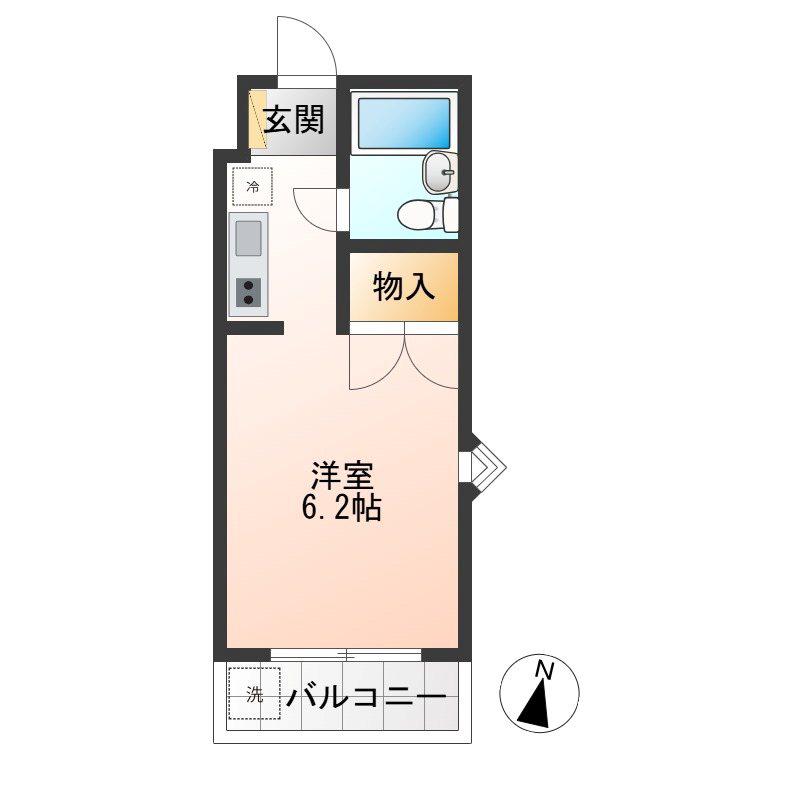 ガーデンハウス(1K/3階)の間取り写真