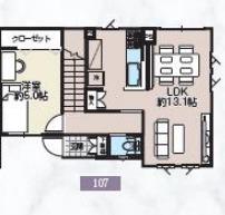 グリシーヌ(3LDK/2階)の間取り写真