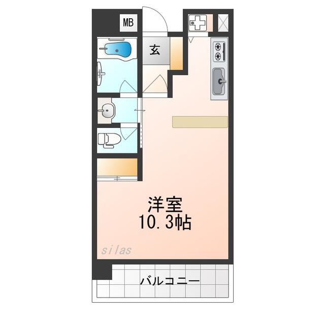 アーバネックス尼崎東難波(ワンルーム/5階)の間取り写真