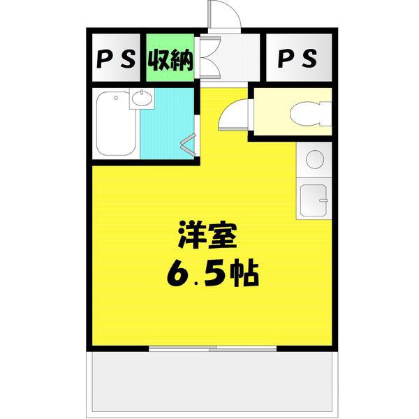 マンションスムス(ワンルーム/10階)の間取り写真