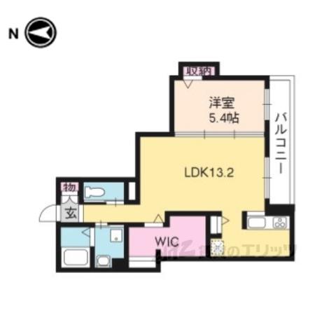 MOUNTSIDE秀泉(1LDK/2階)の間取り写真