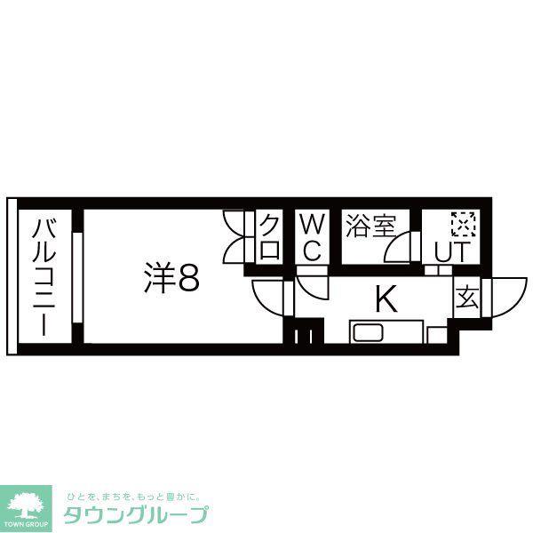 アークヒルズ社台(1K/3階)の間取り写真