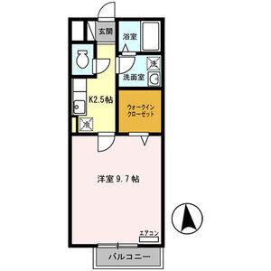 ノイエスグート(1K/2階)の間取り写真