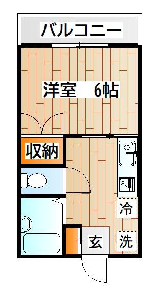 アビタシオンアサバ(1K/3階)の間取り写真
