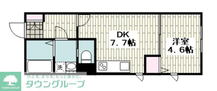 リブマークス(1DK/3階)の間取り写真