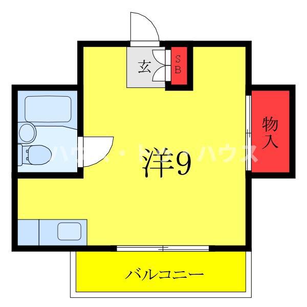 小島ビル(ワンルーム/3階)の間取り写真