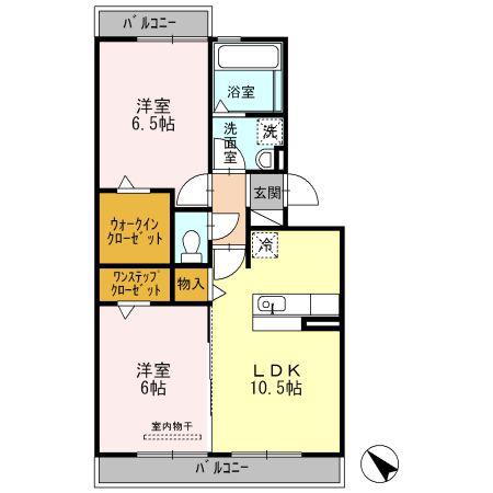 グランタスティエーラ(2LDK/3階)の間取り写真