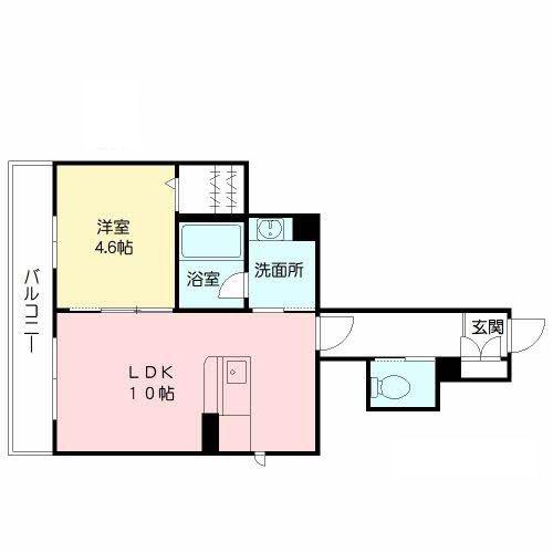 SHAMAISONコリーナ福柳木(1LDK/1階)の間取り写真