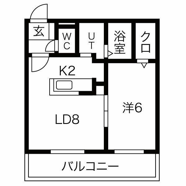 AXISーFA苗穂(1LDK/4階)の間取り写真