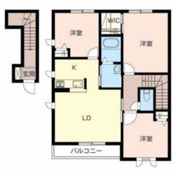 ハイツ熊見V(3LDK/2階)の間取り写真