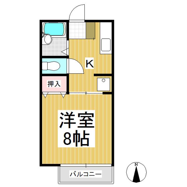 レトア五輪(1K/1階)の間取り写真