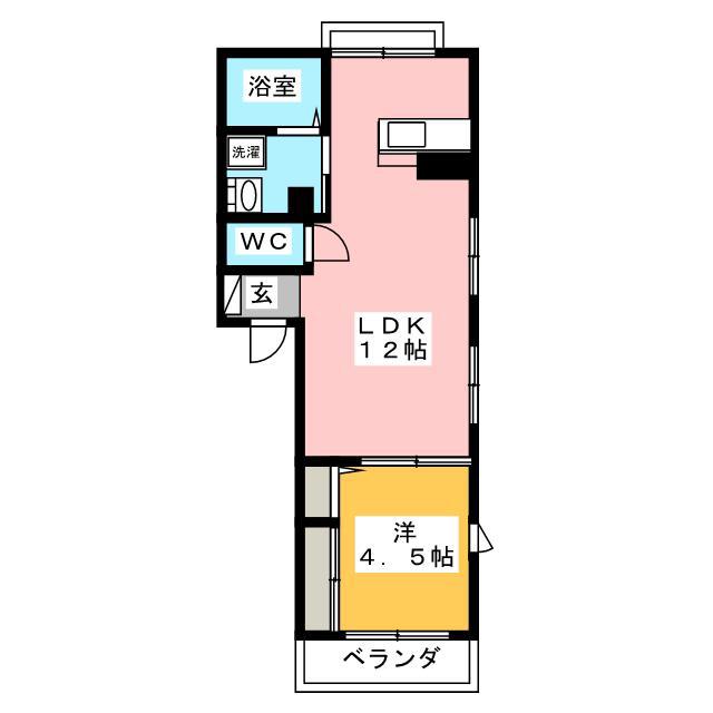 トラストハイツ(1LDK/1階)の間取り写真