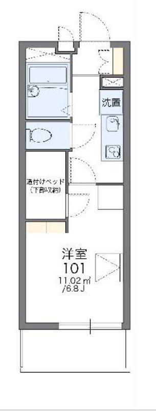 レオパレスフォレスト(1K/3階)の間取り写真
