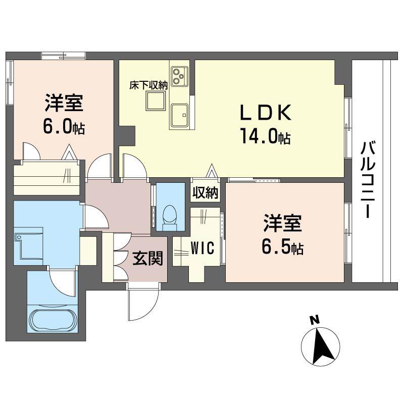 テラス ルミエール(2LDK/1階)の間取り写真