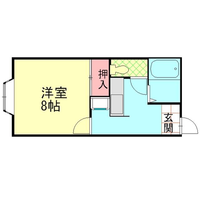 コーポ昭英NO1(1K/1階)の間取り写真