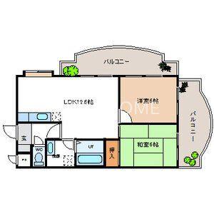本町プラザ(2LDK/7階)の間取り写真