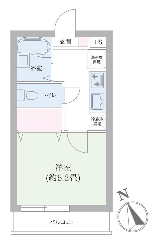 シャルム池袋(1K/1階)の間取り写真