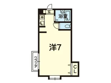 新屋敷壱番館(ワンルーム/3階)の間取り写真