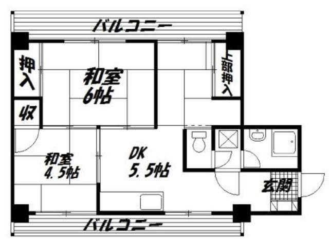 吉正ビル(3DK/3階)の間取り写真