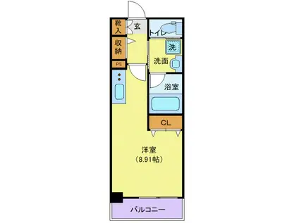 ルミエール日泉(ワンルーム/10階)の間取り写真